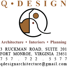 Q-Design Logo QDesign Logo Q Design Logo - A Hampton Roads Architecture firm - Portfolio: Interiors, Waterfront, Renovations, Additions, Historic Preservation, Veterinary hospitals, Churches, Residential & Commercial